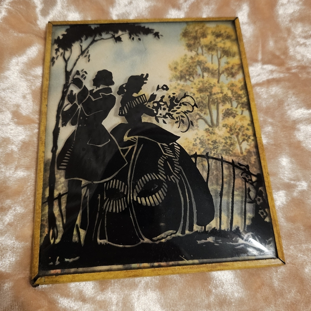 Vintage Bubble Glass Silhouette Art Print